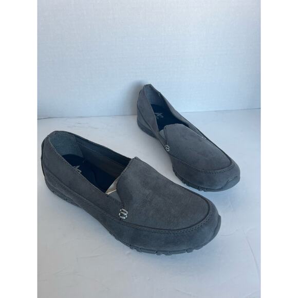 Athletech Women’s Gray Comfort Slip On Loafers Memo Tech Insoles Sneaker Shoes 9 - Picture 2 of 9